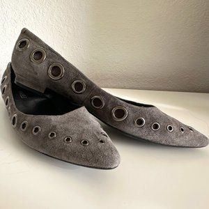 Vaneli grey flats Size 7 velvet
